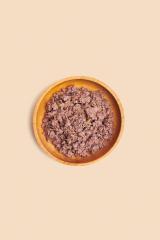 Doseninhalt Hundefutter mit Hirsch